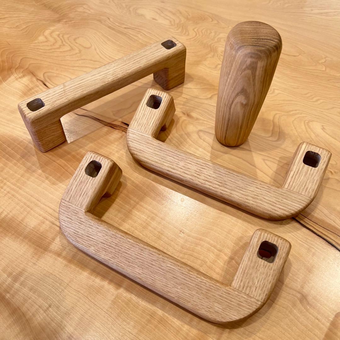 木製アシストグリップ&シフトノブ(チェスナット)ハイエース用