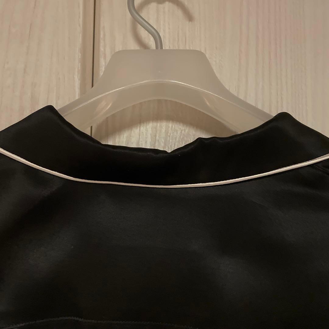 強*壺様 美品　Casablanca シルク パジャマシャツ　Mサイズ　ブラック