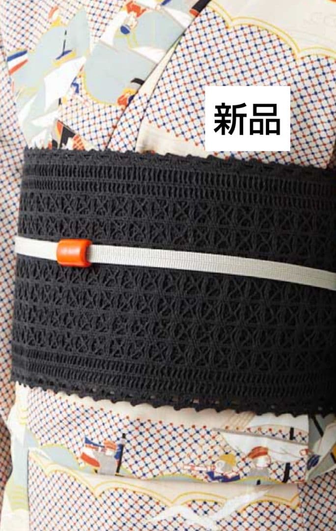 ふりふ 麻レース半幅帯 ※新品