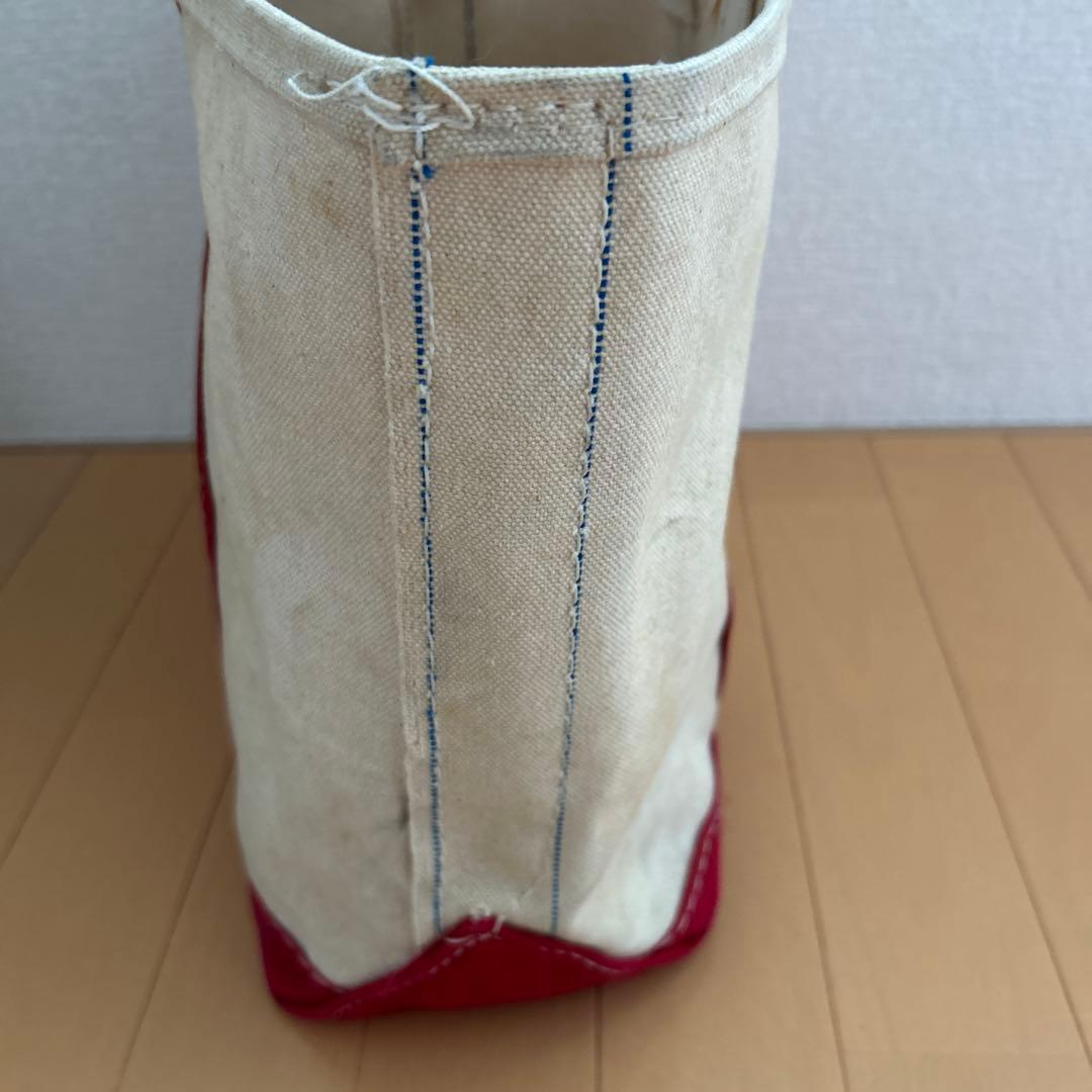 80s ガイド2本 ギザタグ エルエルビーン トートバッグ レッド Mサイズ