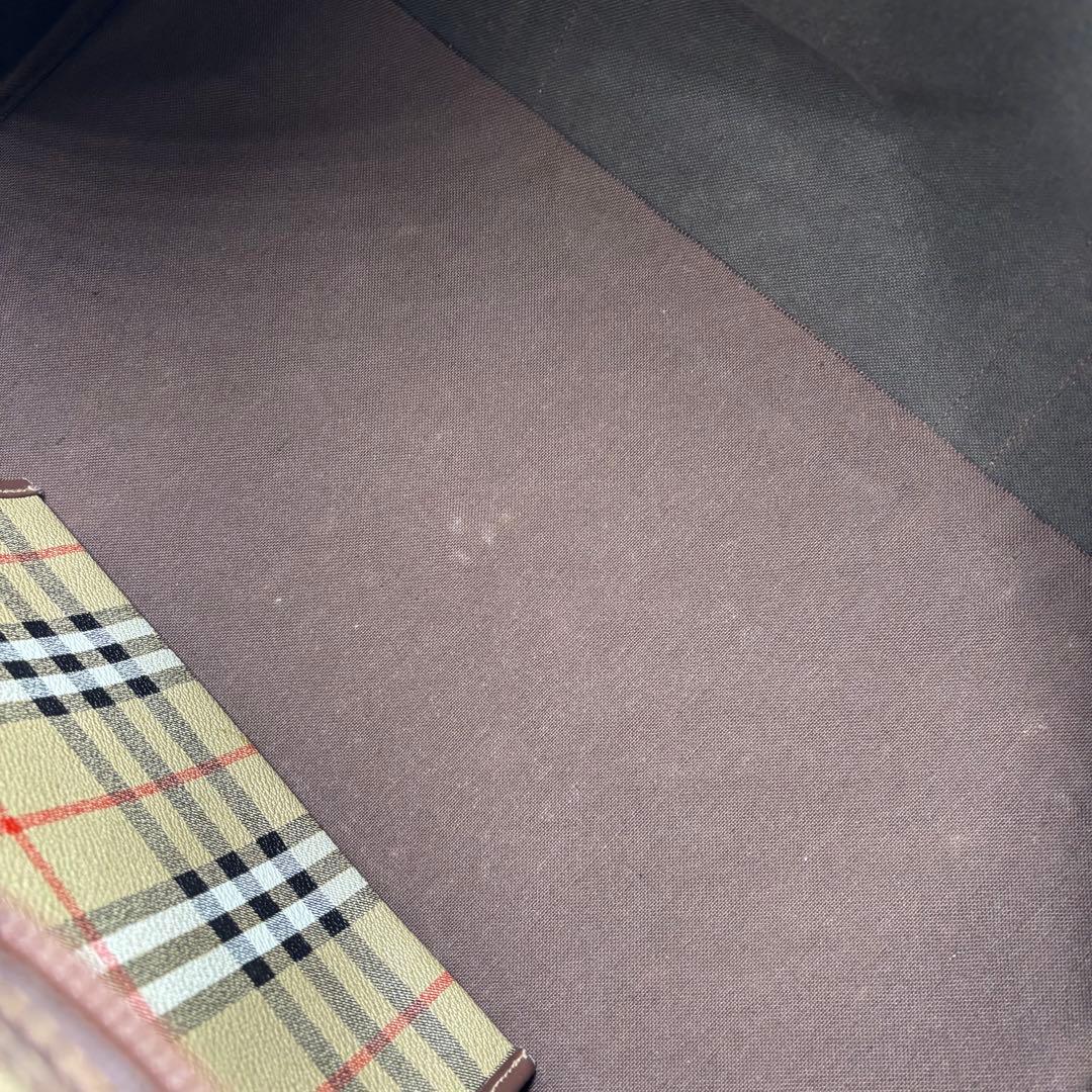 バーバリー ノバチェック 2way レザー ボストンバッグ ショルダーバッグ