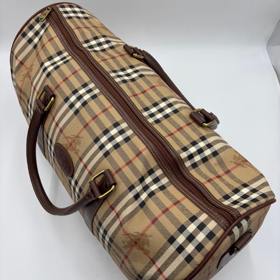 バーバリー ノバチェック 2way レザー ボストンバッグ ショルダーバッグ