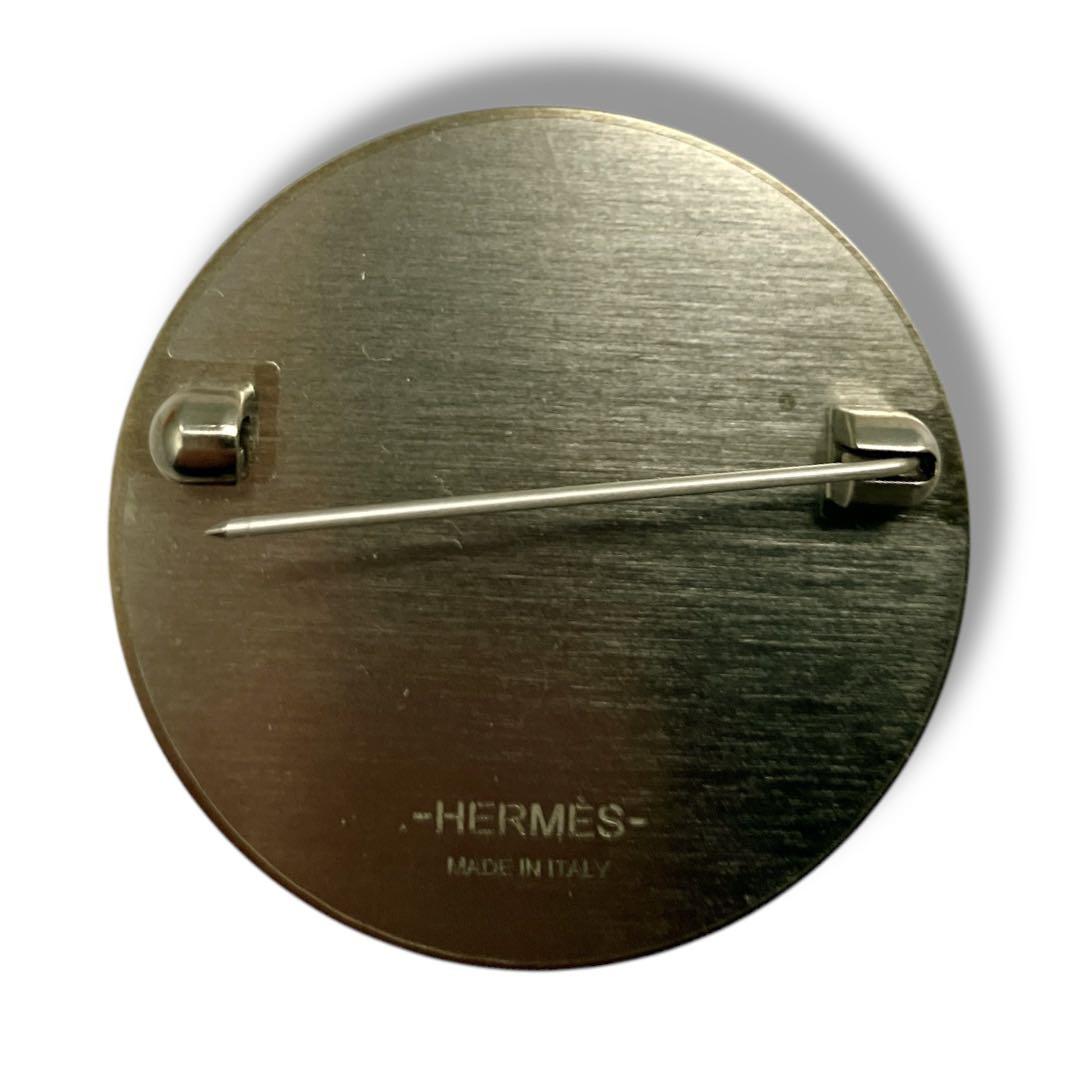 エルメス 良品 イタリア製 クロコダイル リヴァプール ピンバッジ ブローチ