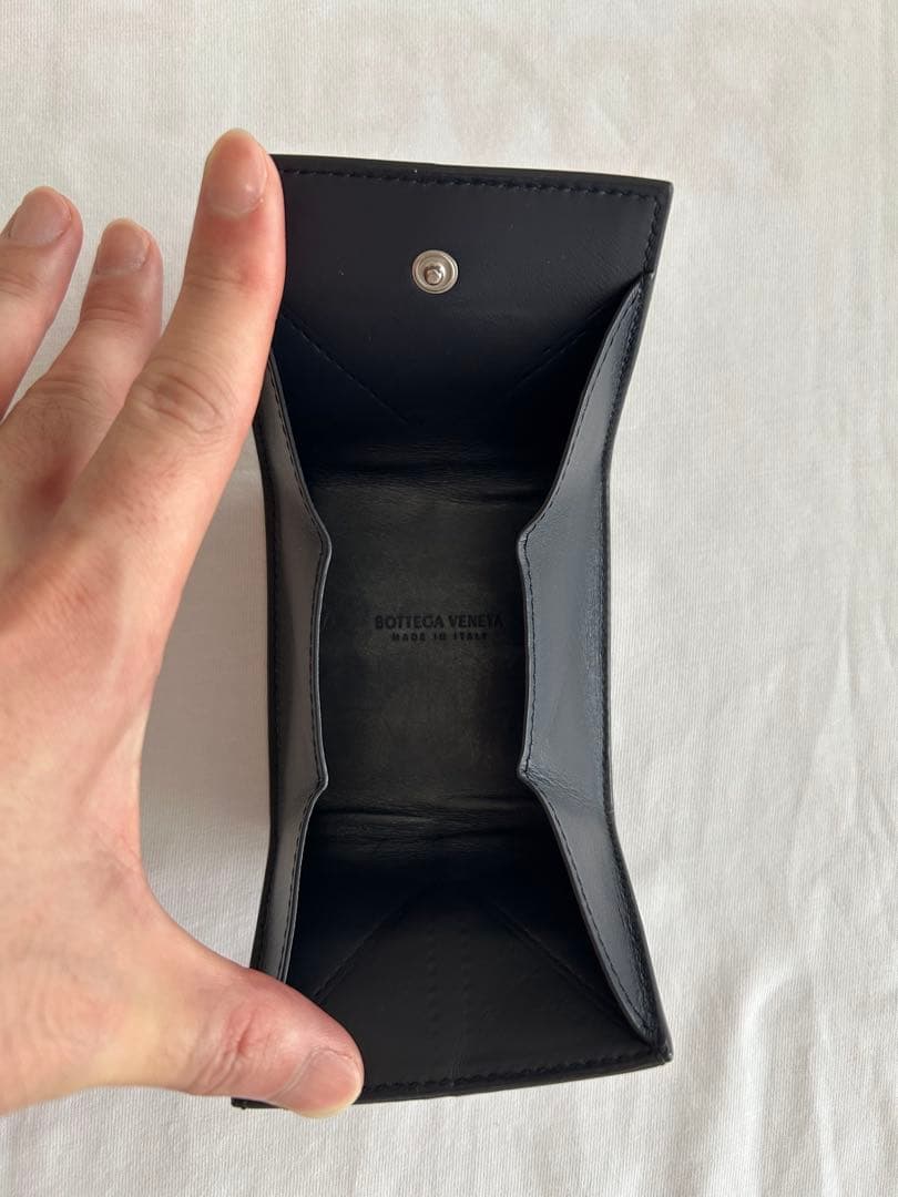 ボッテガヴェネタ　カセット　濃紺　ネイビー　 ケース　パース