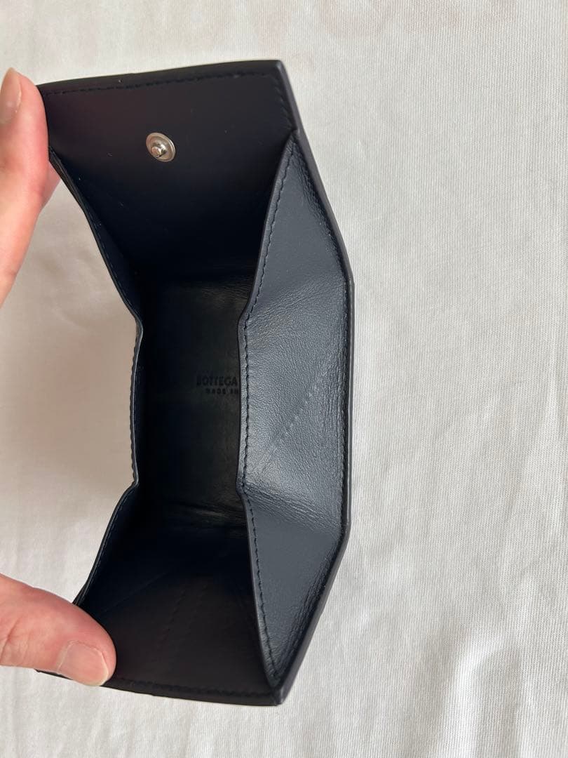 ボッテガヴェネタ　カセット　濃紺　ネイビー　 ケース　パース
