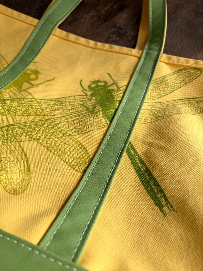 90-00s L.L.bean プリント トートバック トンボ柄 希少カラー L