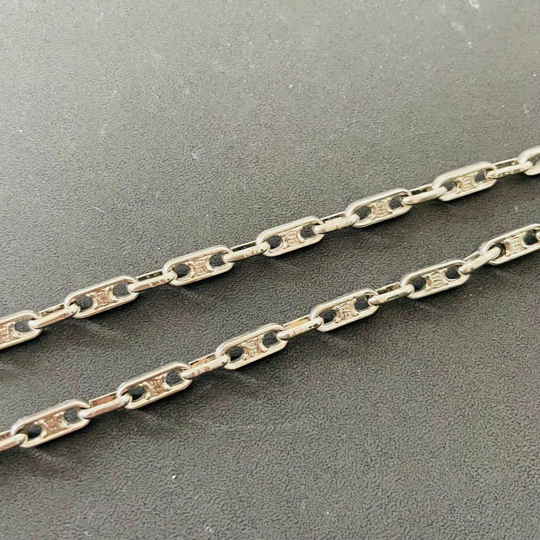 美品 CELINE ネックレス トリオンフ シルバー チェーン ロゴ