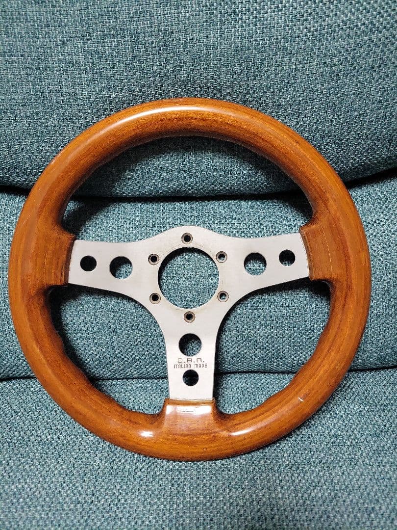 オバ 30パイ 丸穴 ウッド ステアリング ハンドル