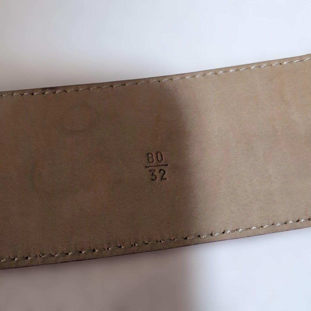 希少美品 PRADAラウンドシェイプ スエード/レザー レディースデザインベルト