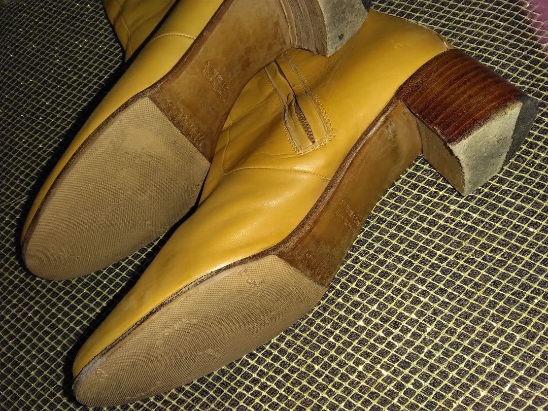 usako様おまとめ専用✴エルメスオレンジカラー本革レザーブーツ太ヒール36✴他