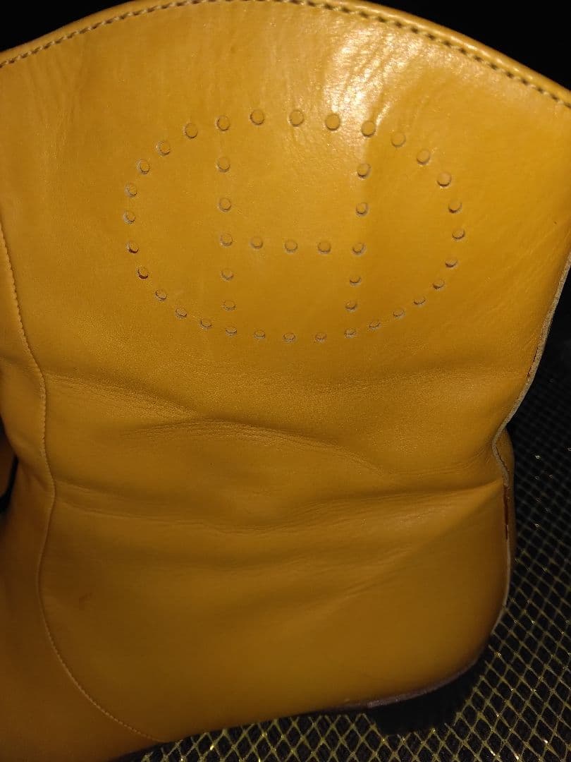 usako様おまとめ専用✴エルメスオレンジカラー本革レザーブーツ太ヒール36✴他