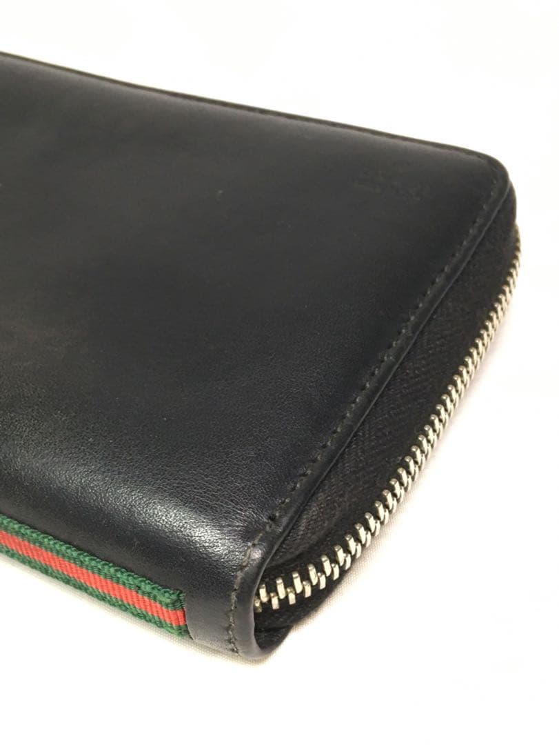 美品　グッチ　レザー　シェリーライン　長財布