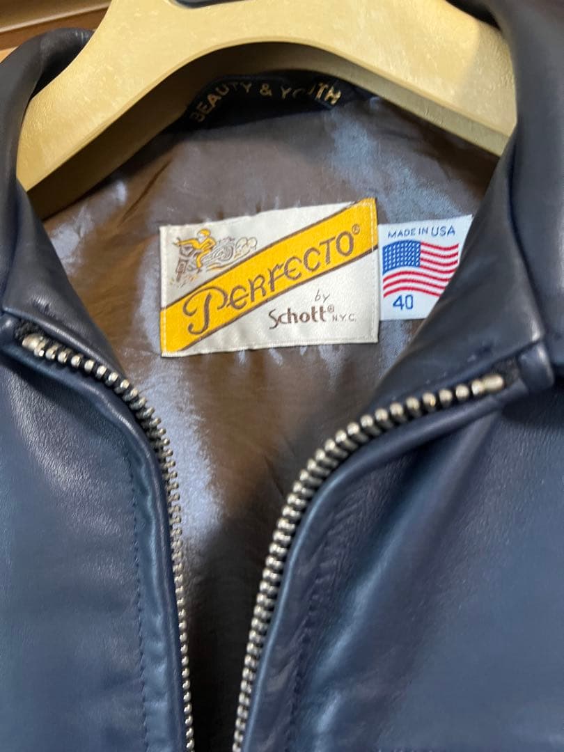 Schott Perfecto シングルライダース 40 ダークネイビー