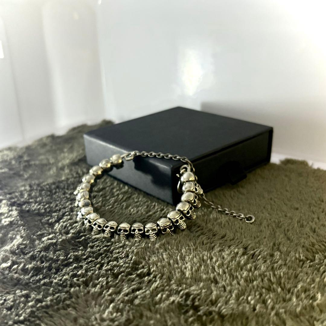 925 刻印あり silver skull bracelet y2k 箱付き