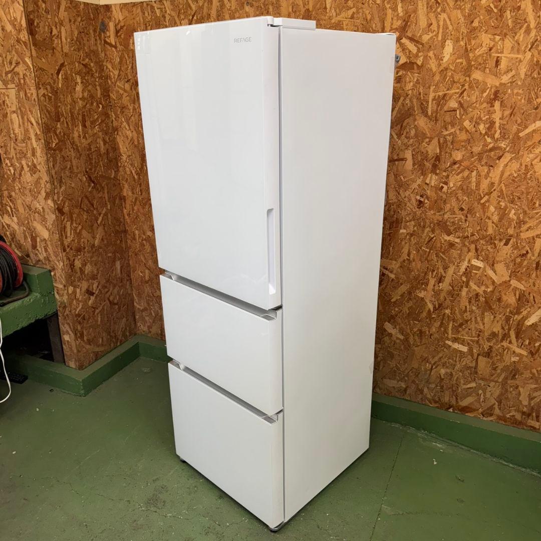329 関東配送　大型冷蔵庫　右開き　自動製氷機付　極美品　400L弱　鏡面