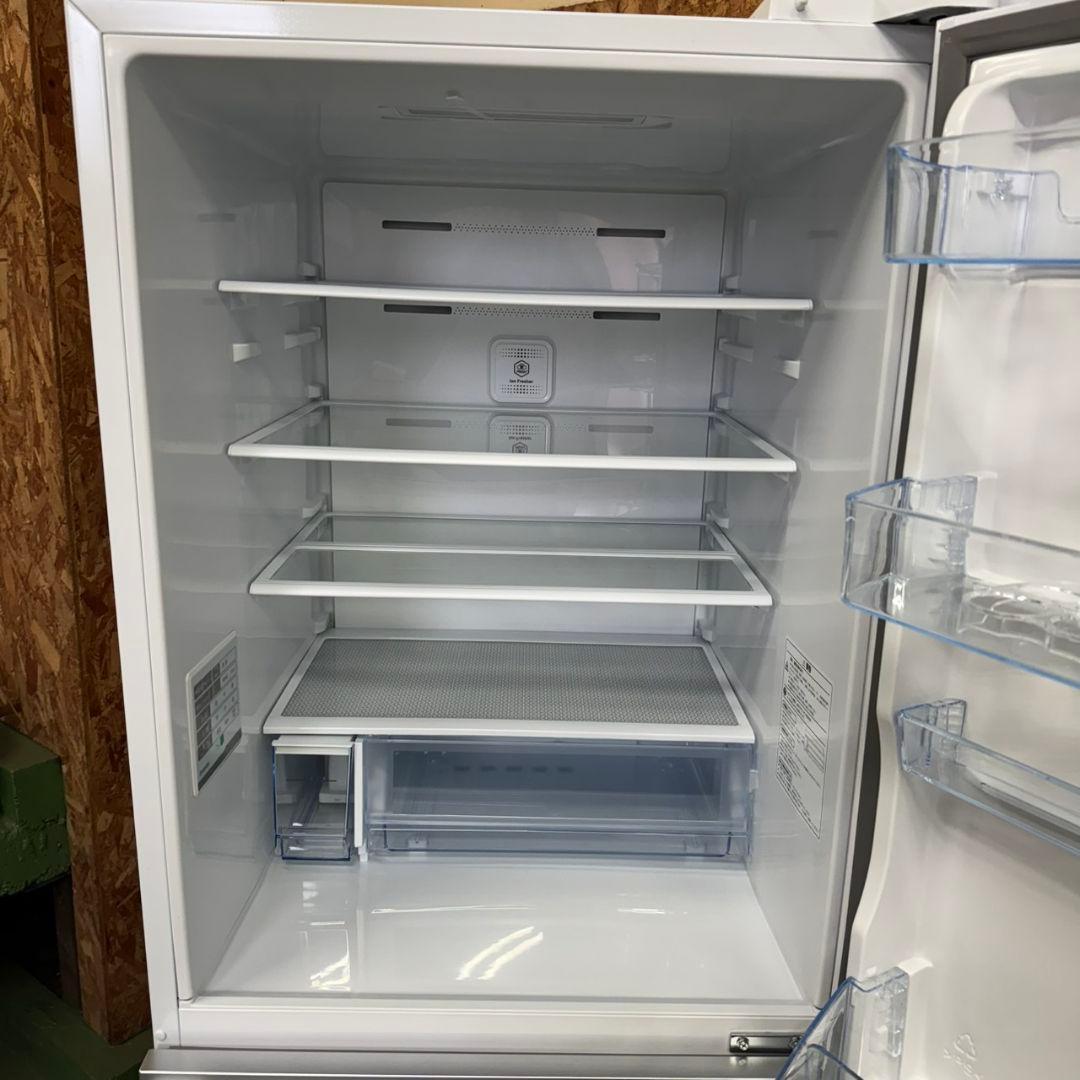 329 関東配送　大型冷蔵庫　右開き　自動製氷機付　極美品　400L弱　鏡面