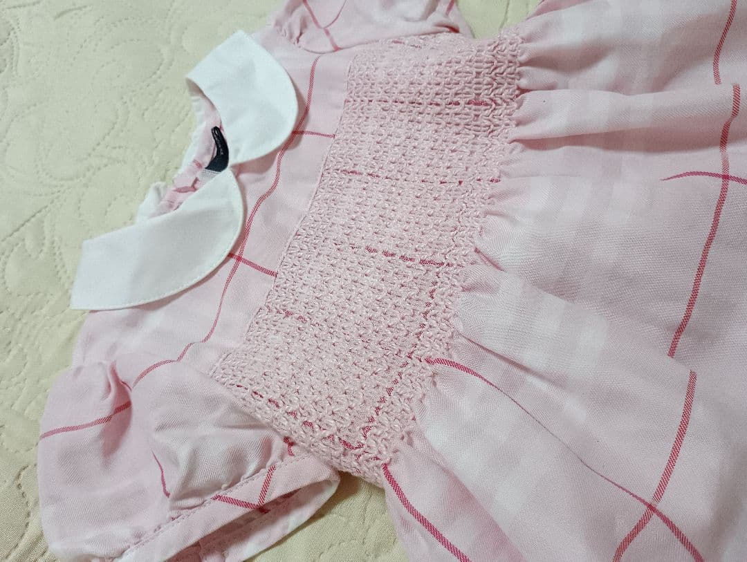 BURBERRY　80　チェックワンピース　スモッキング　フォーマル