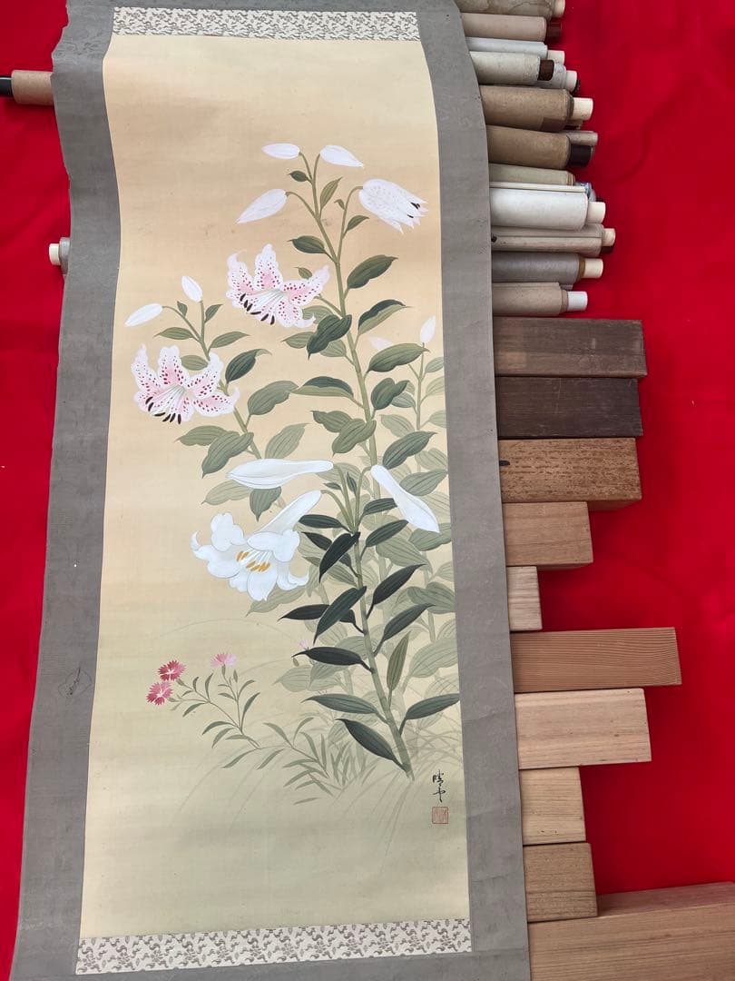 m*m様 掛軸まとめて38本 日本画 書 山水　花鳥　茶掛など！