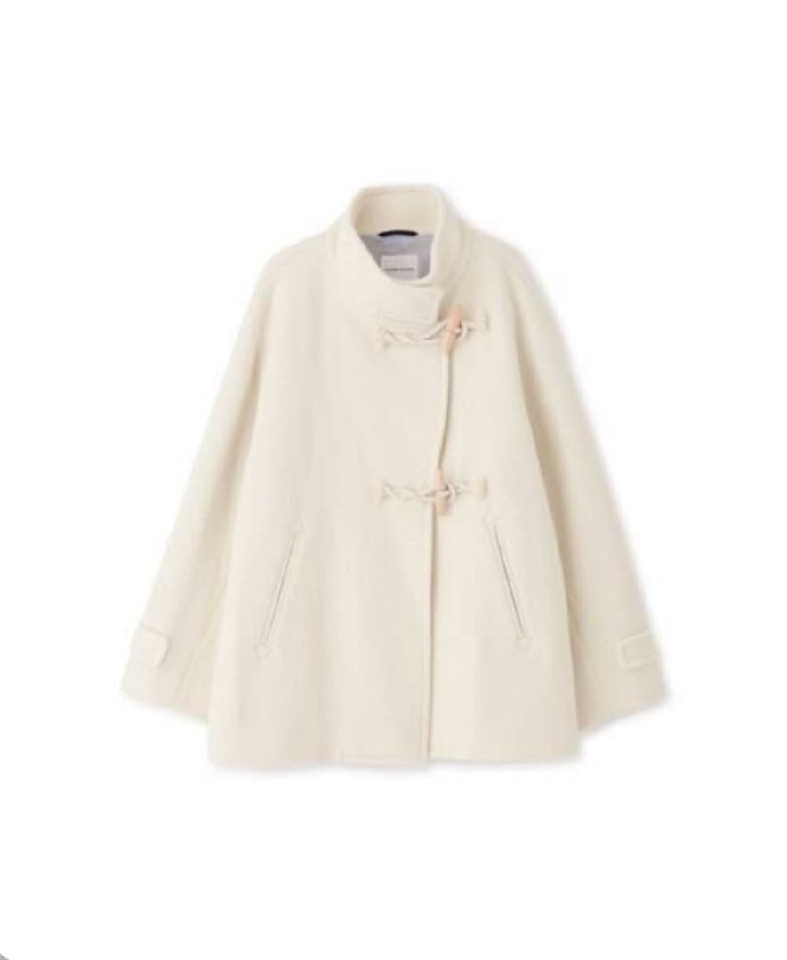 HUMAN WOMAN ヒューマンウーマン　ダブルモッサダッフルコート　白　M