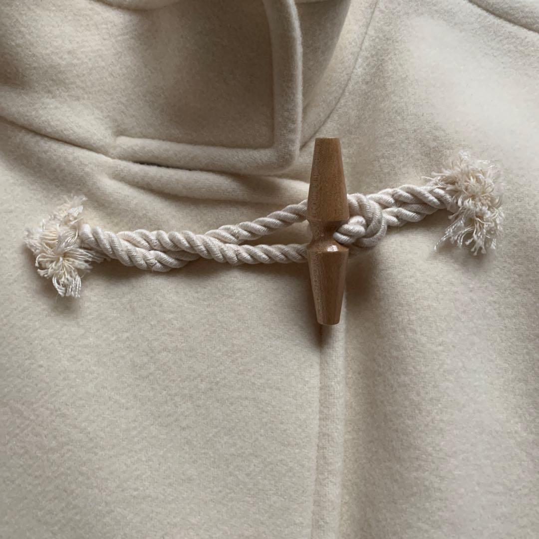 HUMAN WOMAN ヒューマンウーマン　ダブルモッサダッフルコート　白　M