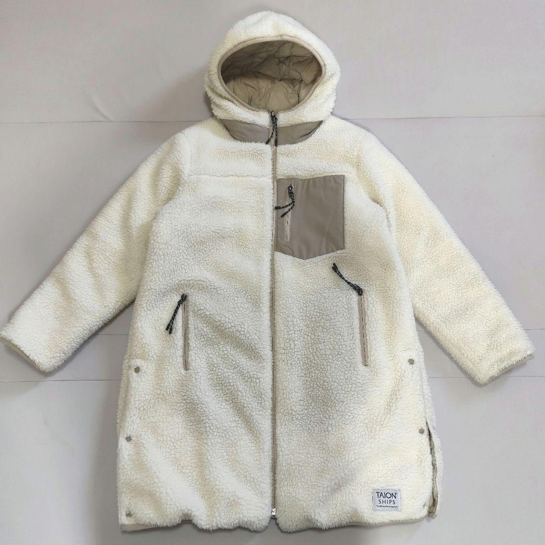 【TAION】SHIPS別注　ボアリバーシブルダウンコート