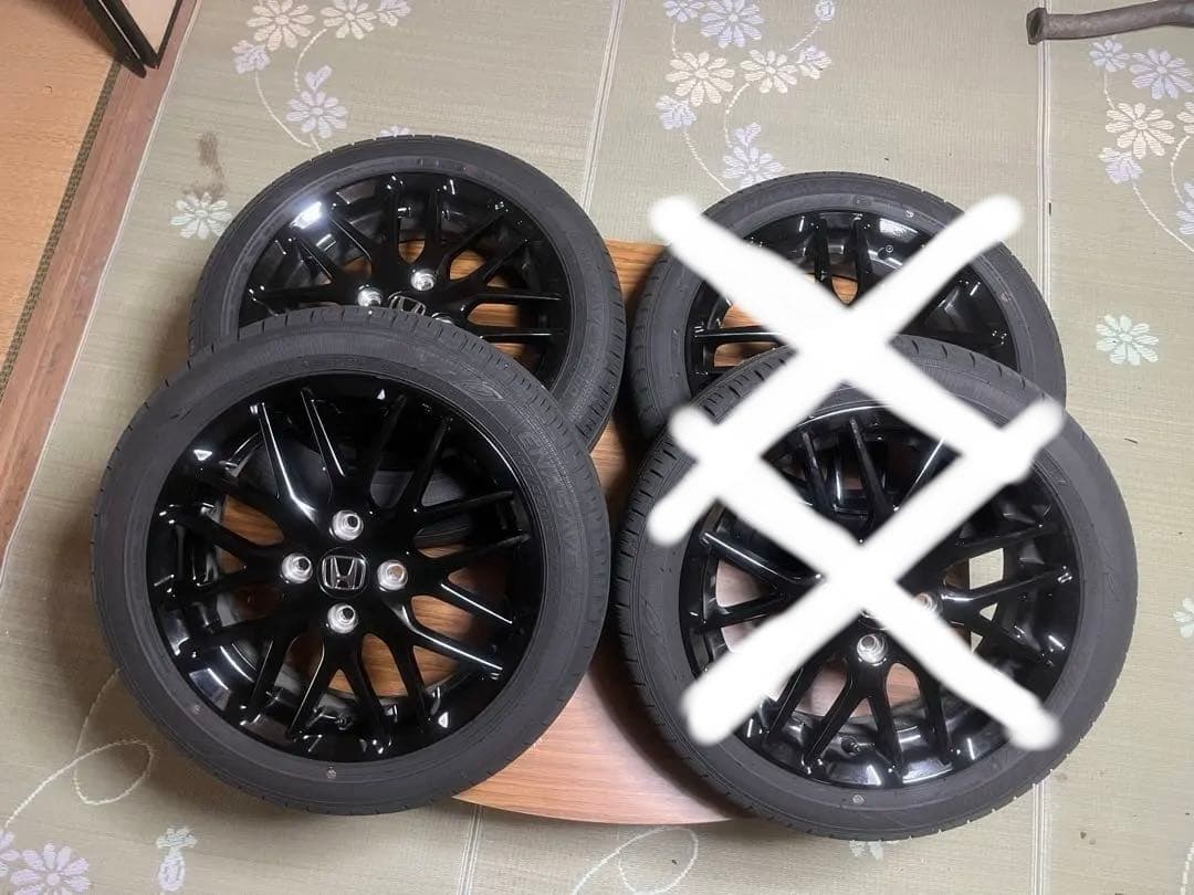 カフェモカn-boxカスタム 2本①純正ホイールタイヤ付き