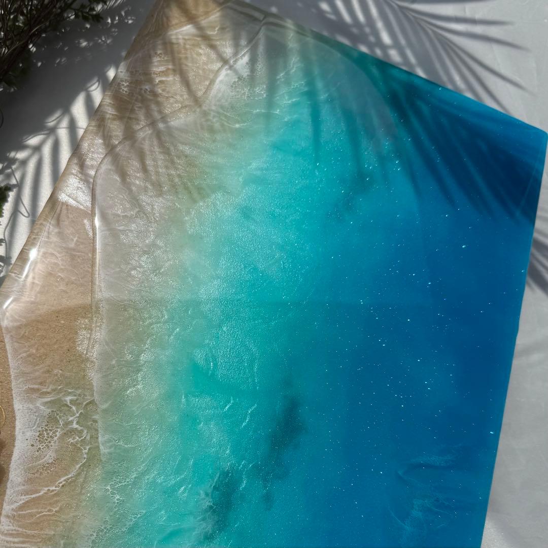 レジンアート　珊瑚礁の海　オーシャンアート　インテリアパネル