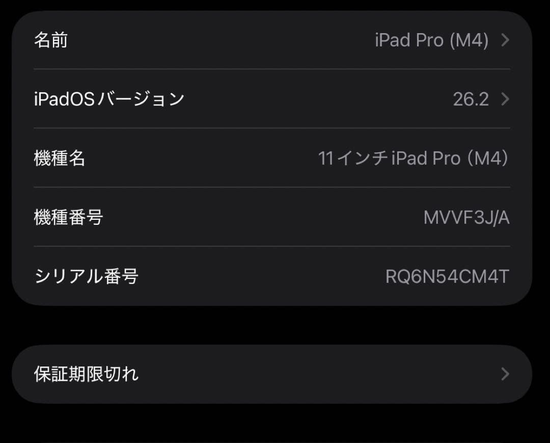 iPad Pro (M4) 11インチ (1TB Wi-Fiモデル) シルバー