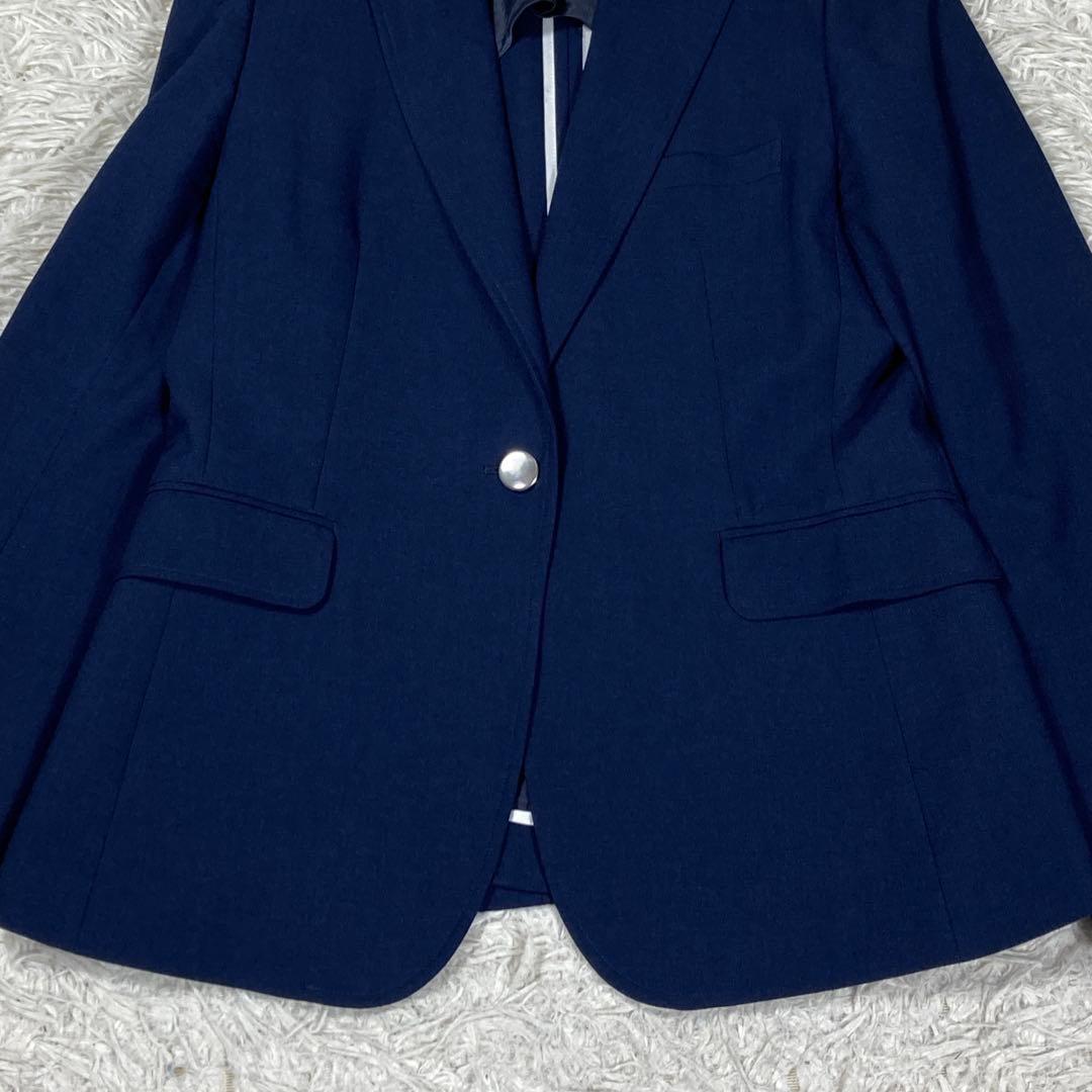 レミュー　アオキ　ネイビー　銀ボタン　ストレッチ素材　ウォッシャブル　サイズXL