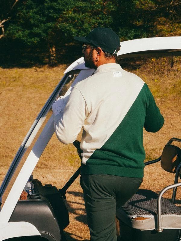 XL 極美 22SS キャプテンズヘルム ゴルフ バイカラー ニット ポロシャツ