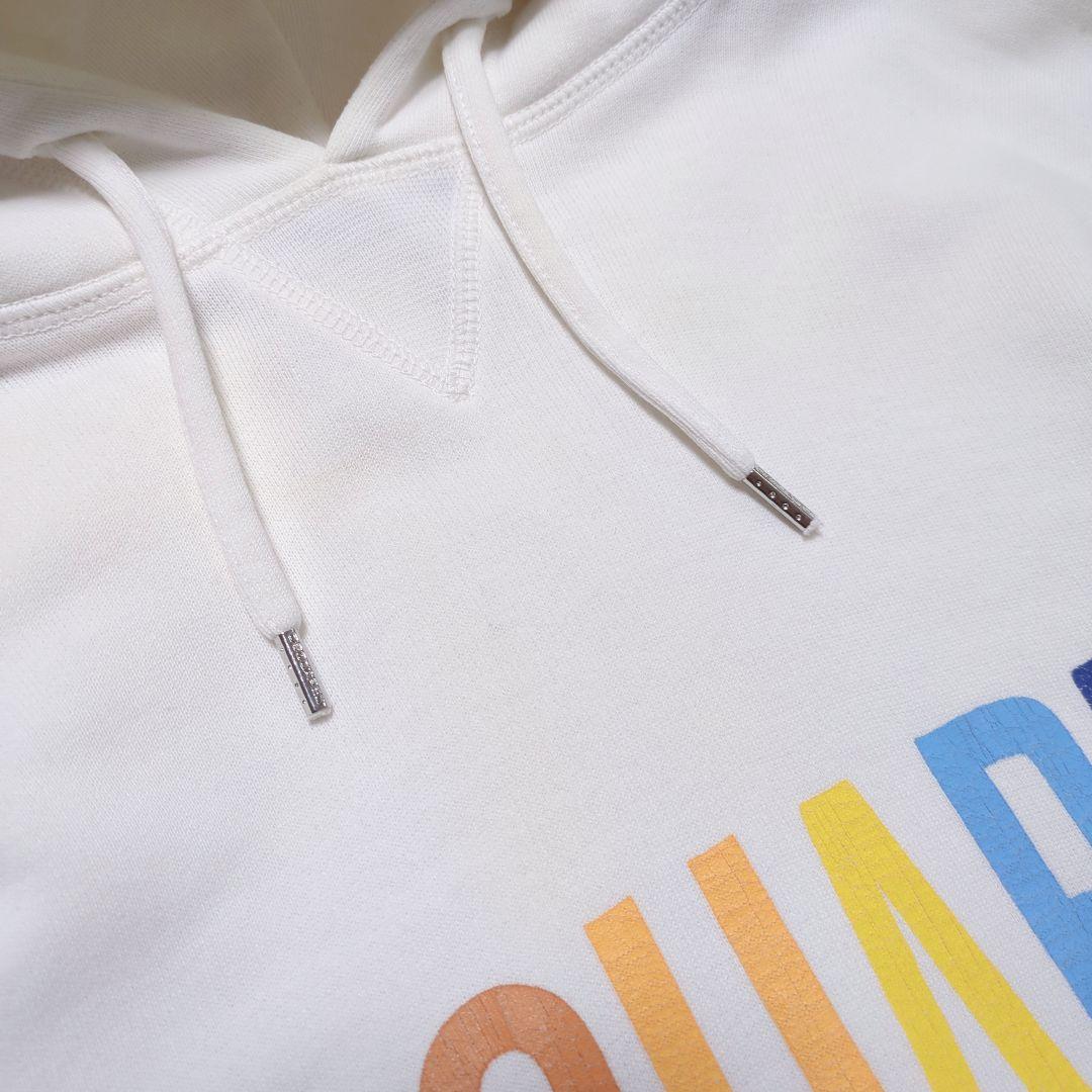 【人気モデル・良品】ディースクエアード☆パーカー プルオーバー 白×マルチカラー