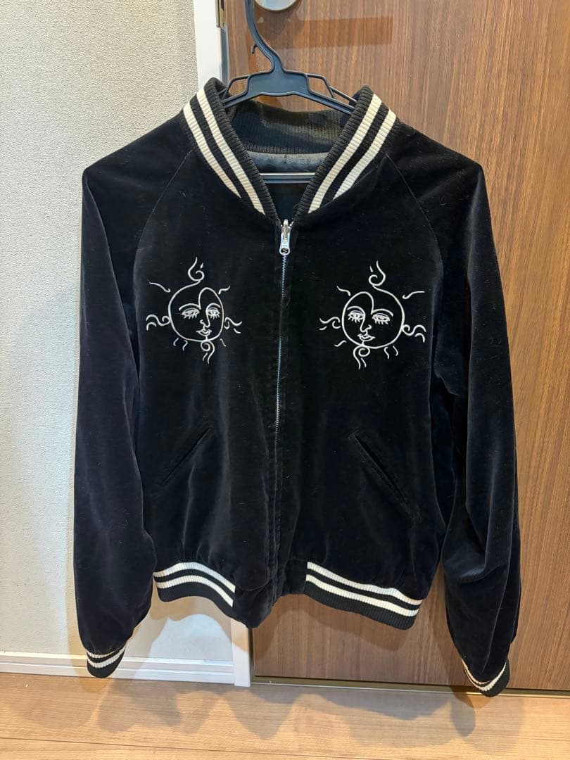 ROLL × 勝手にしやがれ スカジャン スカジャン ベロア素材刺繍