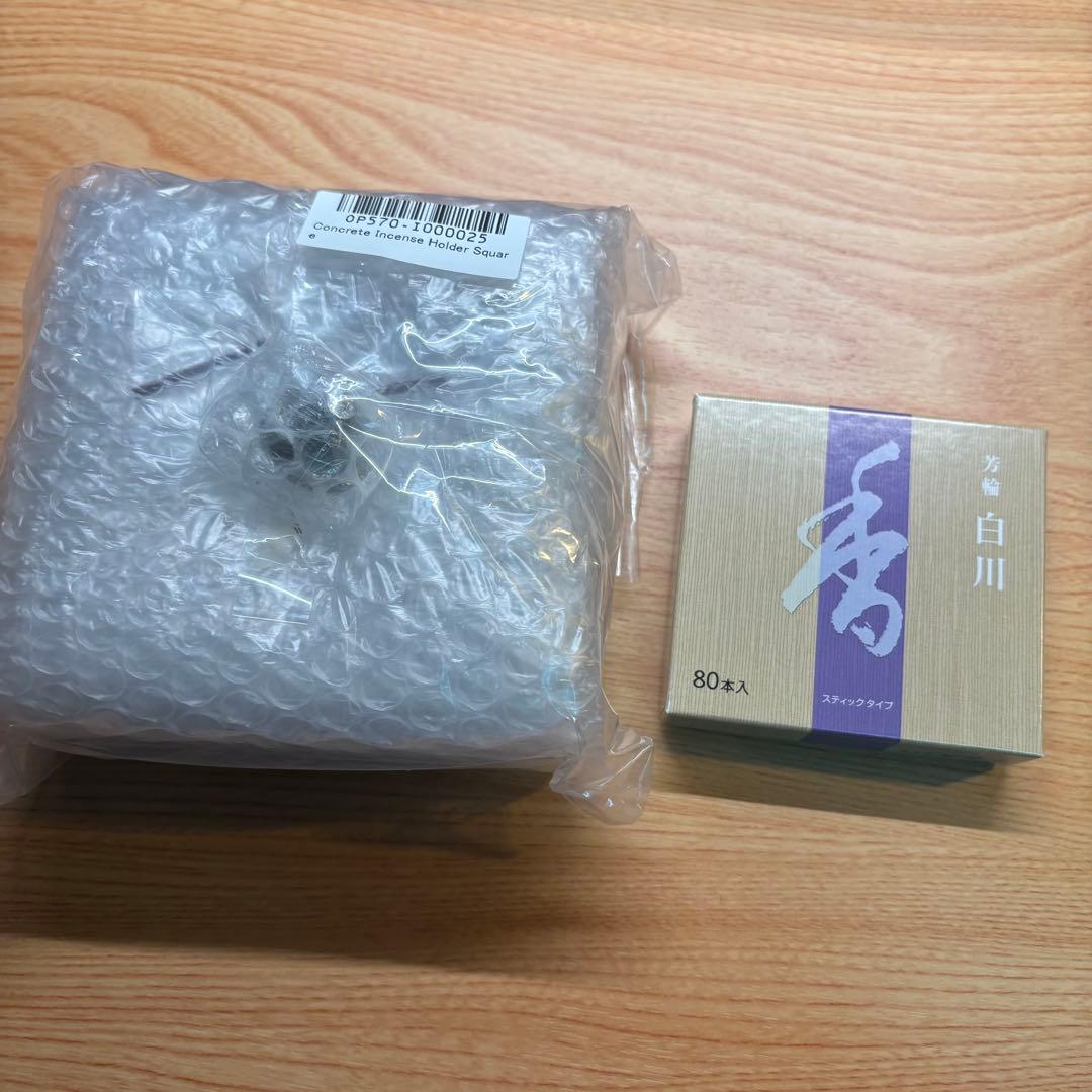 MONOLITH　Concrete Incense Holder Square