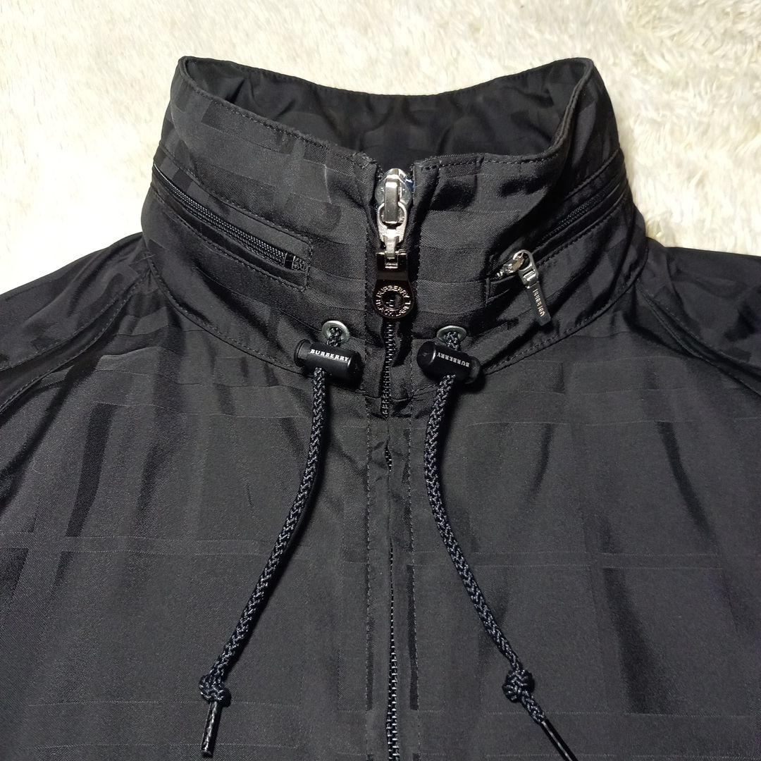 バーバリー　ブラックレーベル　ダブルジップ　シャドーチェック　ブルゾン　サイズL