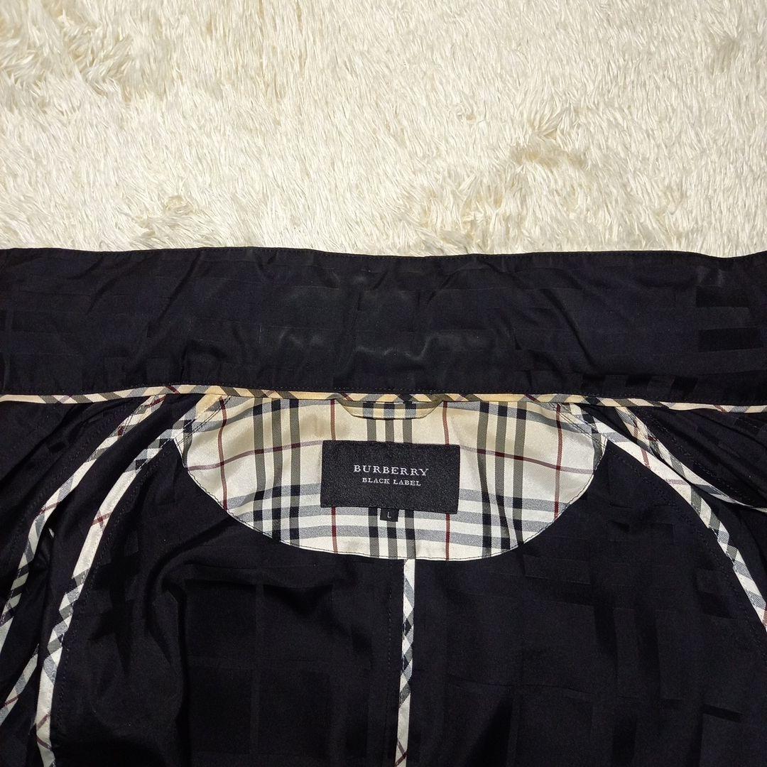 バーバリー　ブラックレーベル　ダブルジップ　シャドーチェック　ブルゾン　サイズL