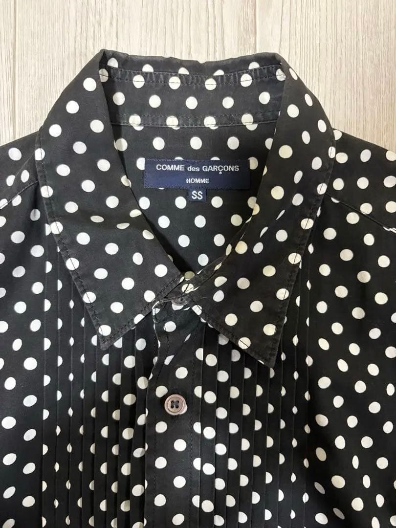 コムデギャルソン　ドット柄長袖シャツ