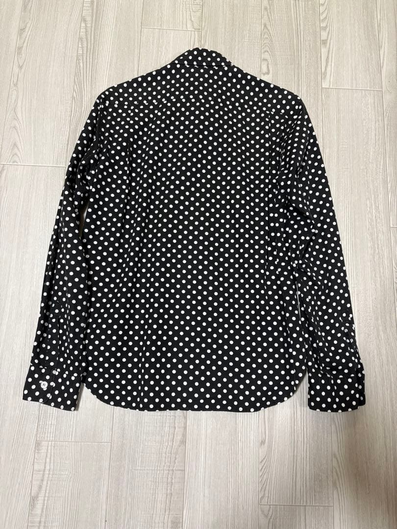 コムデギャルソン　ドット柄長袖シャツ