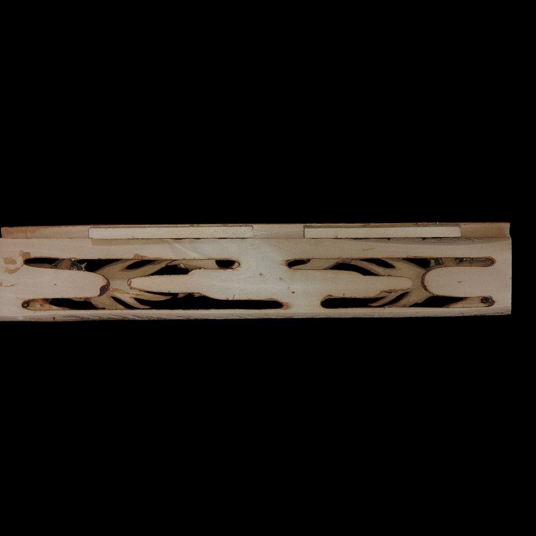 仏教美術　仏壇欄間　双鳳凰金箔彫刻