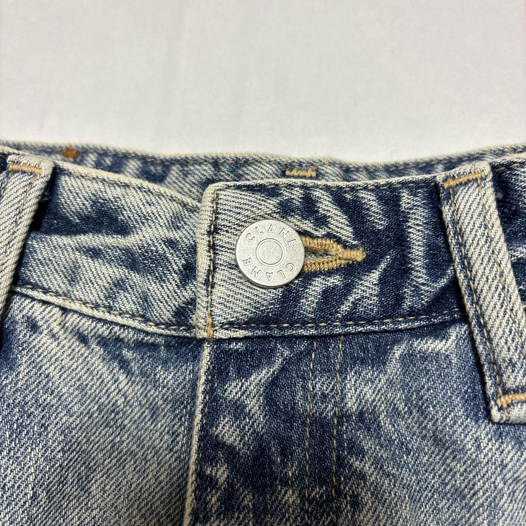 美品 CLANE クラネ SECOND DENIM PANTS ワイドパンツ