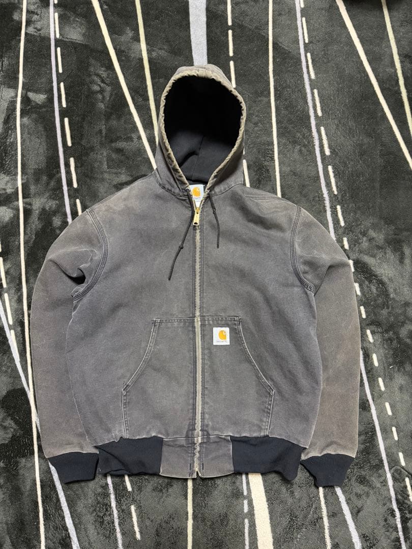 ‼️希少 90sフェード カーハート アクティブジャケットJ03ブラックUSA製