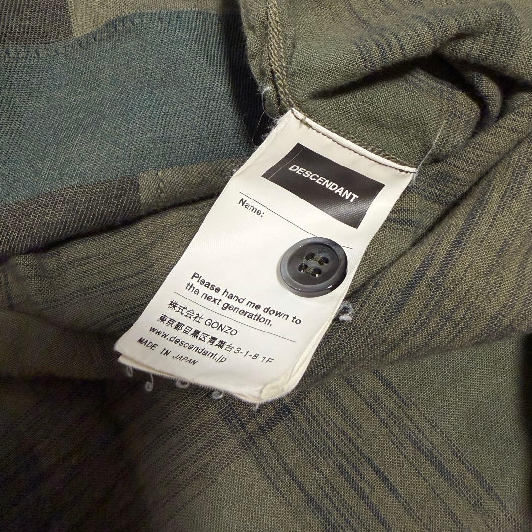 DESCENDANT パッチワーク　アシンメトリー　シャツ