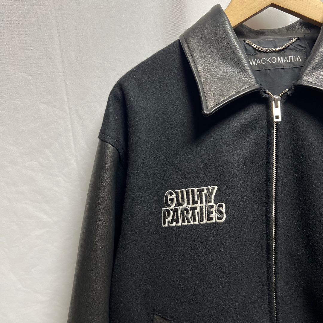 ジャケット・アウター WACKO MARIA LEATHER VARSITY JACKET M