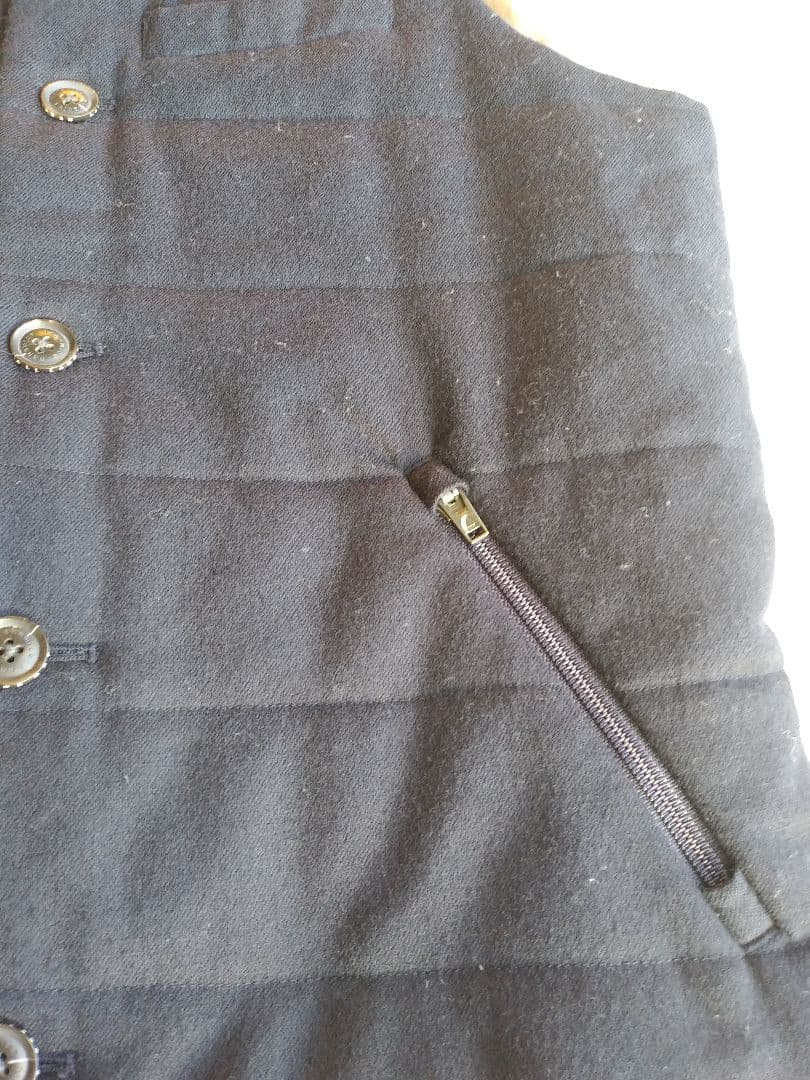 ナナミカ　プリマロフト　ウールベスト　sizeXS　ネイビー　オンオフ着用可