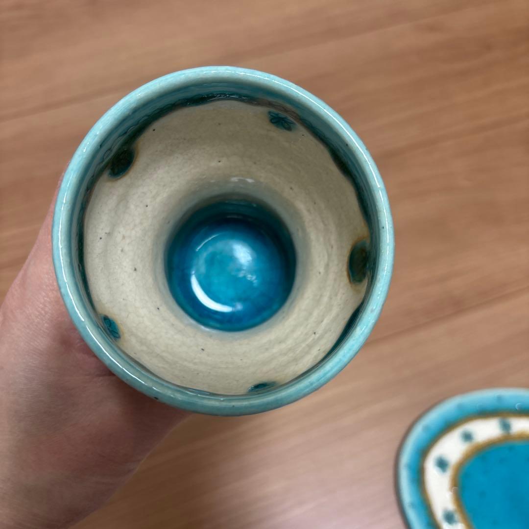 ハンドメイド作家陶器 カップと皿の4点セット