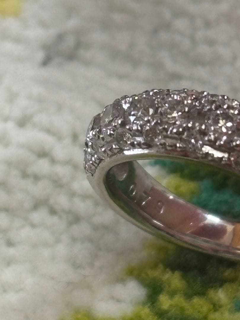 ダイヤモンドピンキーリング/Pt900/0.79ct