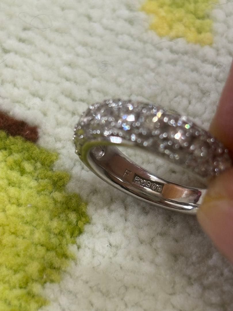 ダイヤモンドピンキーリング/Pt900/0.79ct