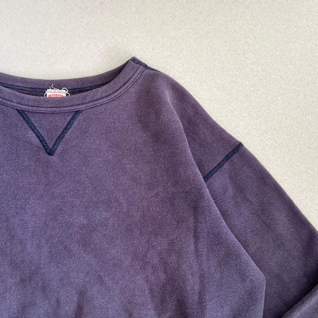 古着 NYLON 茄子紺 フェード ヴィンテージ スウェット