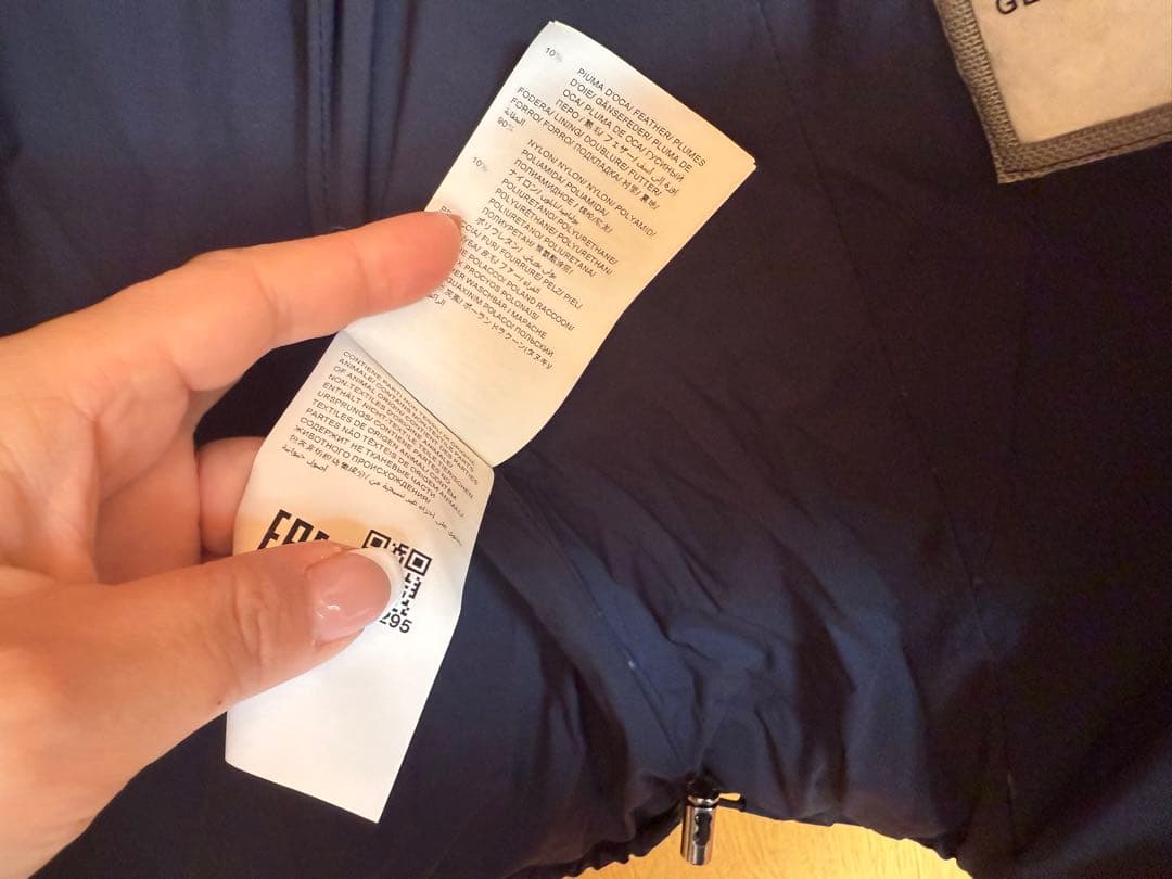 美品 TATRAS ダウンコート ネイビー 03