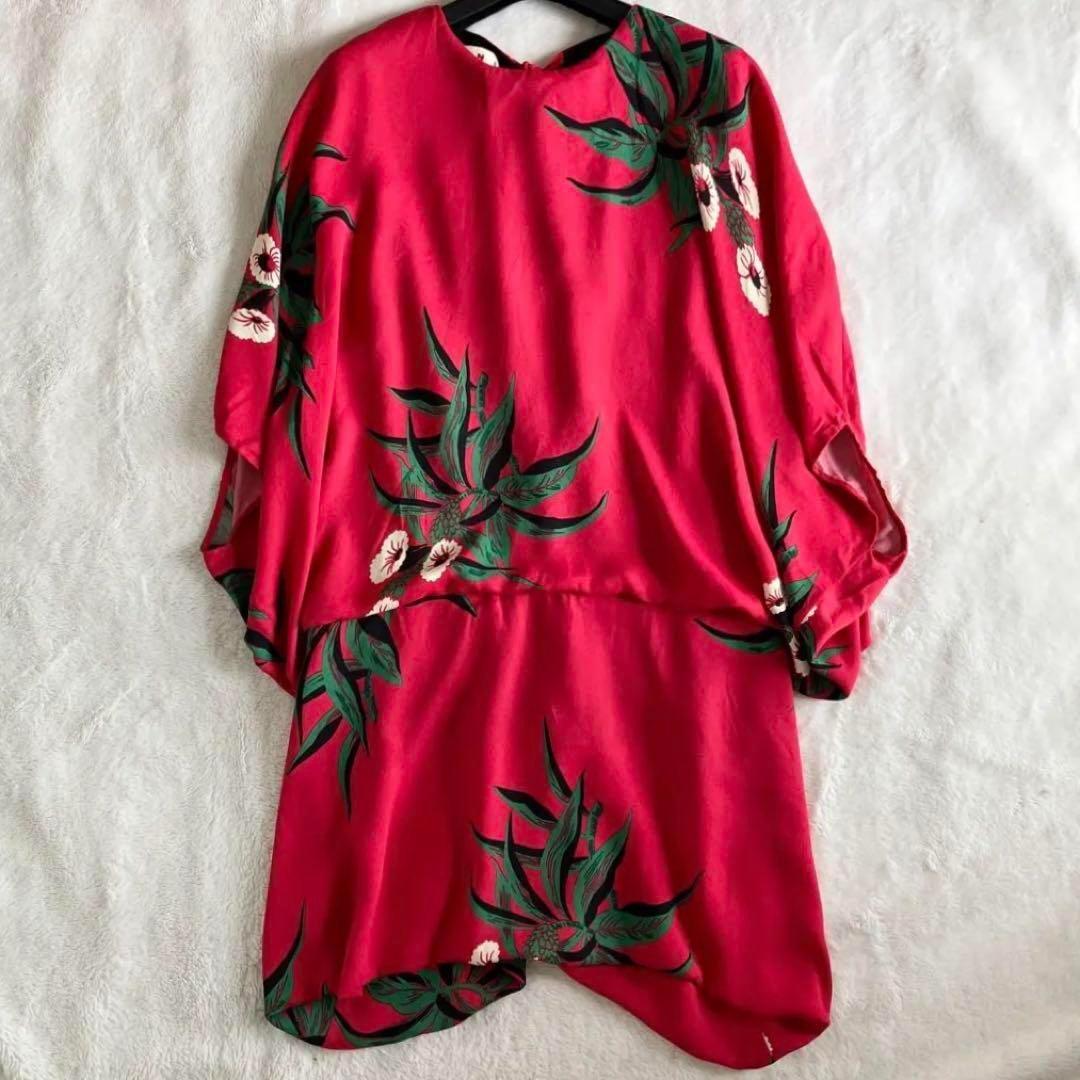 マルニ レーヨン シルク ドルマンスリーブワンピース 40 ピンク