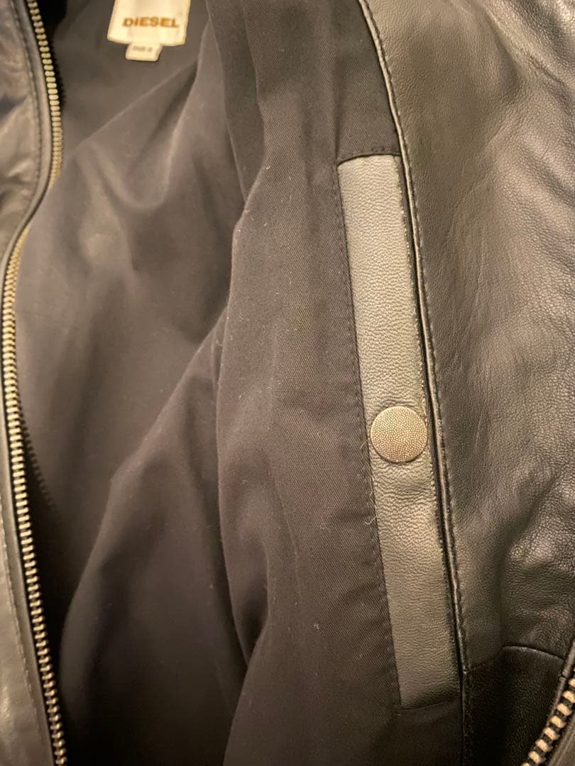 DIESEL ラムレザージャケット シングル ライダース